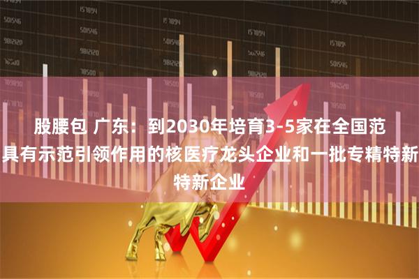 股腰包 广东：到2030年培育3-5家在全国范围内具有示范引领作用的核医疗龙头企业和一批专精特新企业