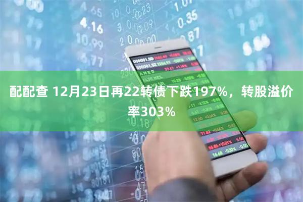 配配查 12月23日再22转债下跌197%,转股溢价率303%
