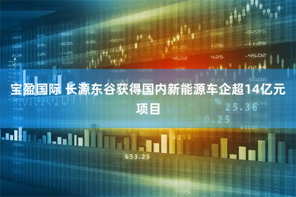 宝盈国际 长源东谷获得国内新能源车企超14亿元项目
